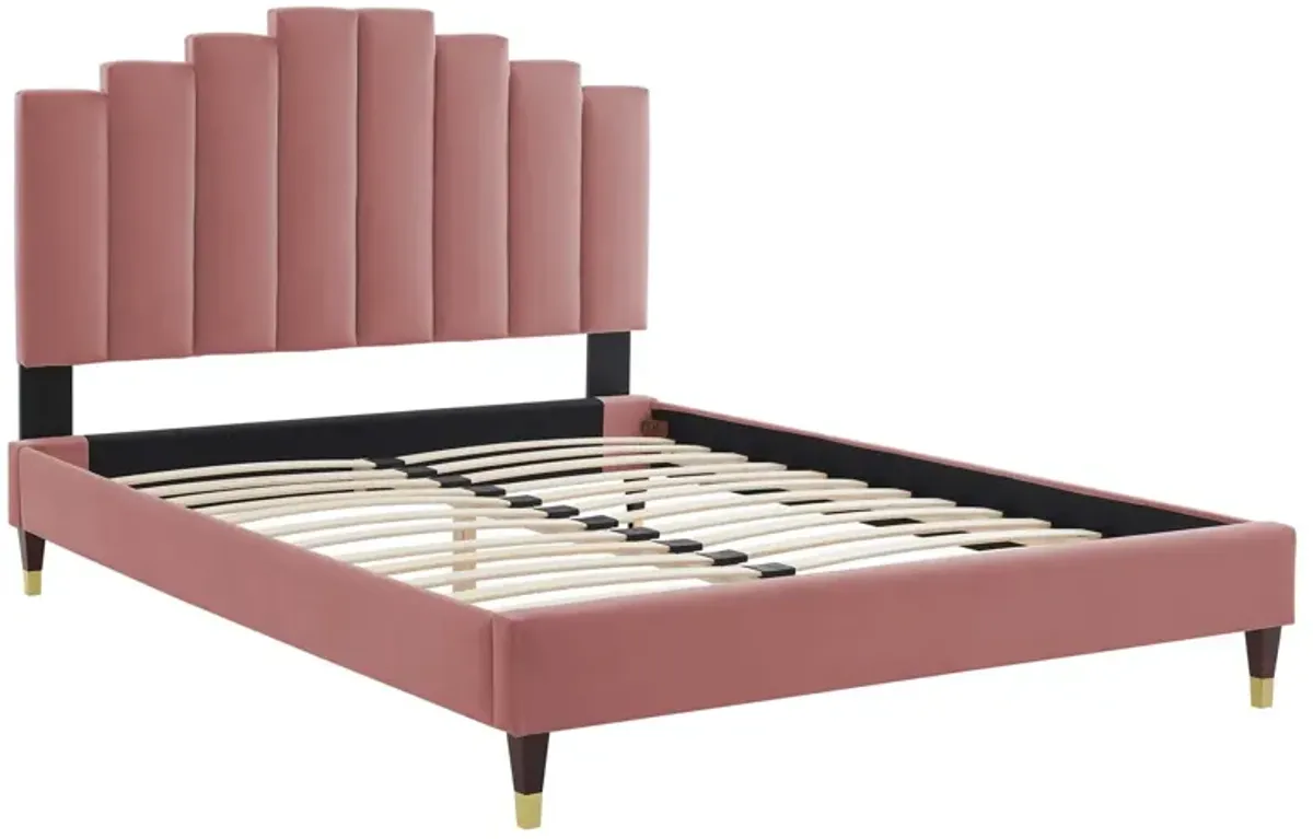 Modway - Elise King Performance Velvet Platform Bed