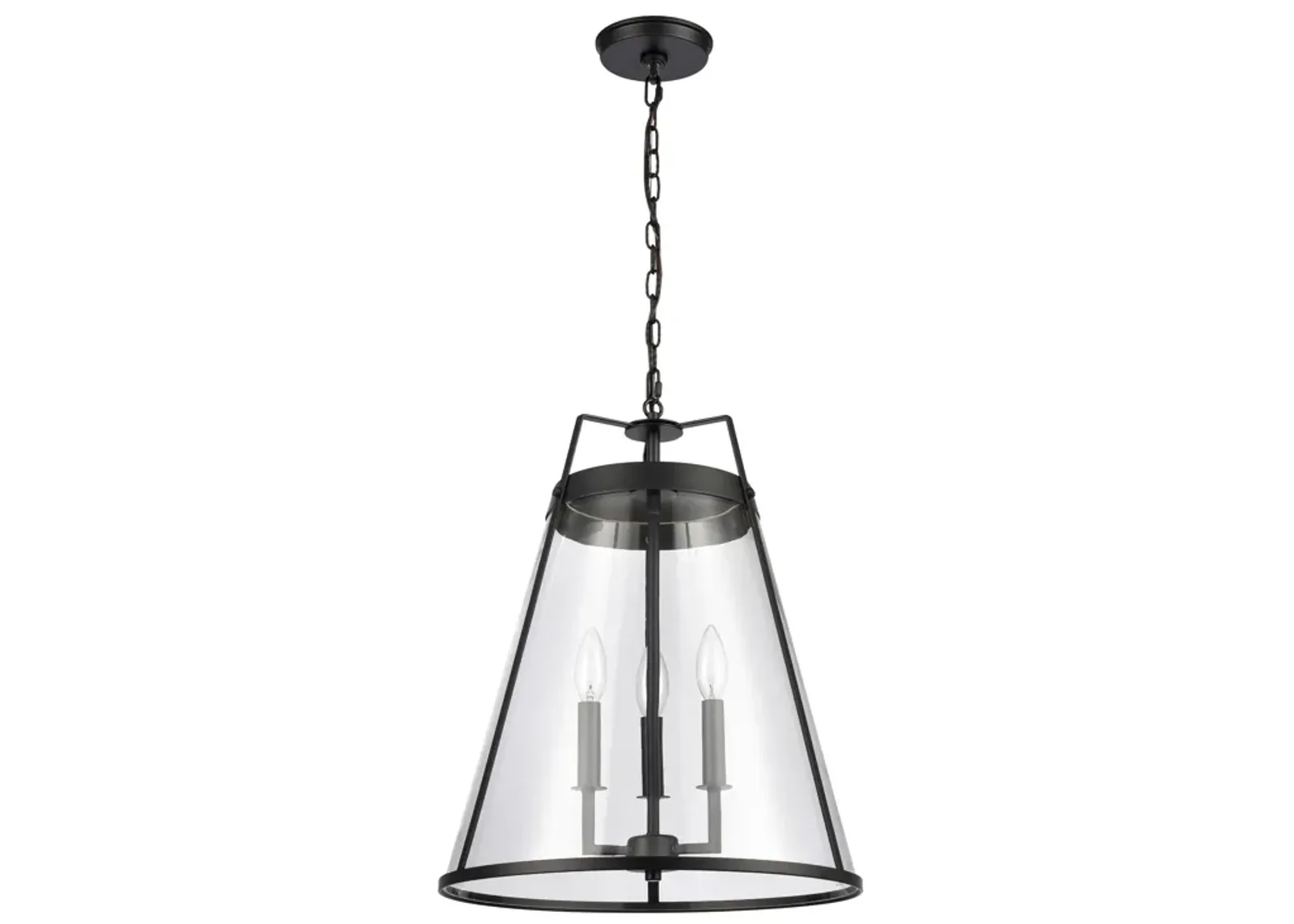 Judy 16'' Wide Black 3-Light Pendant