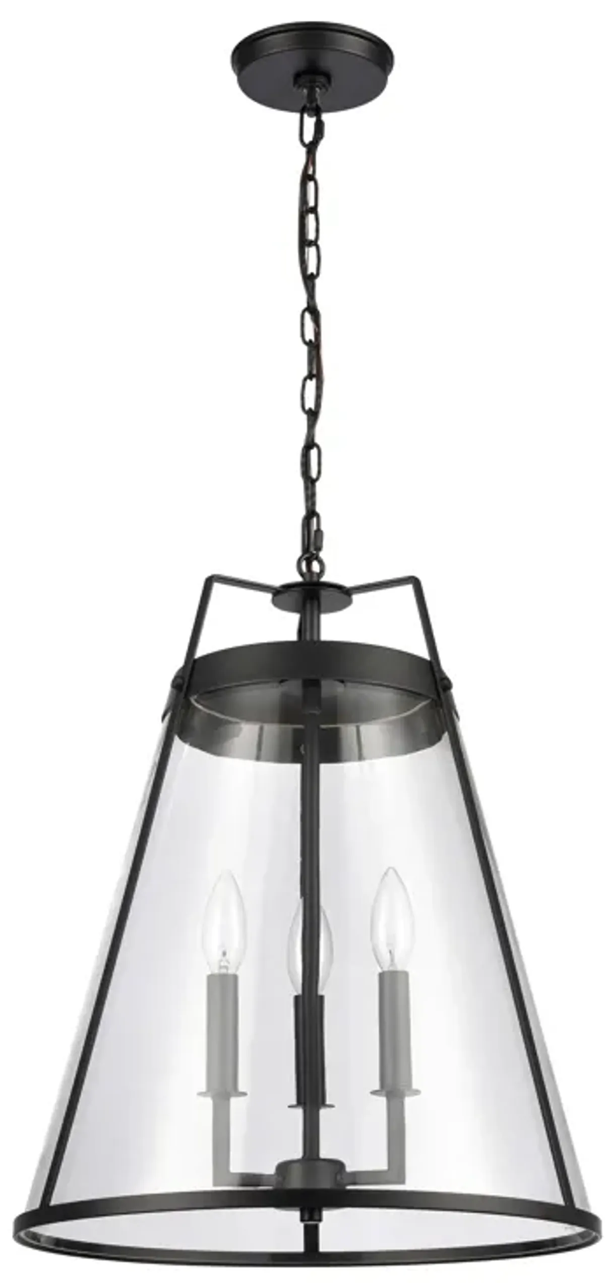 Judy 16'' Wide Black 3-Light Pendant