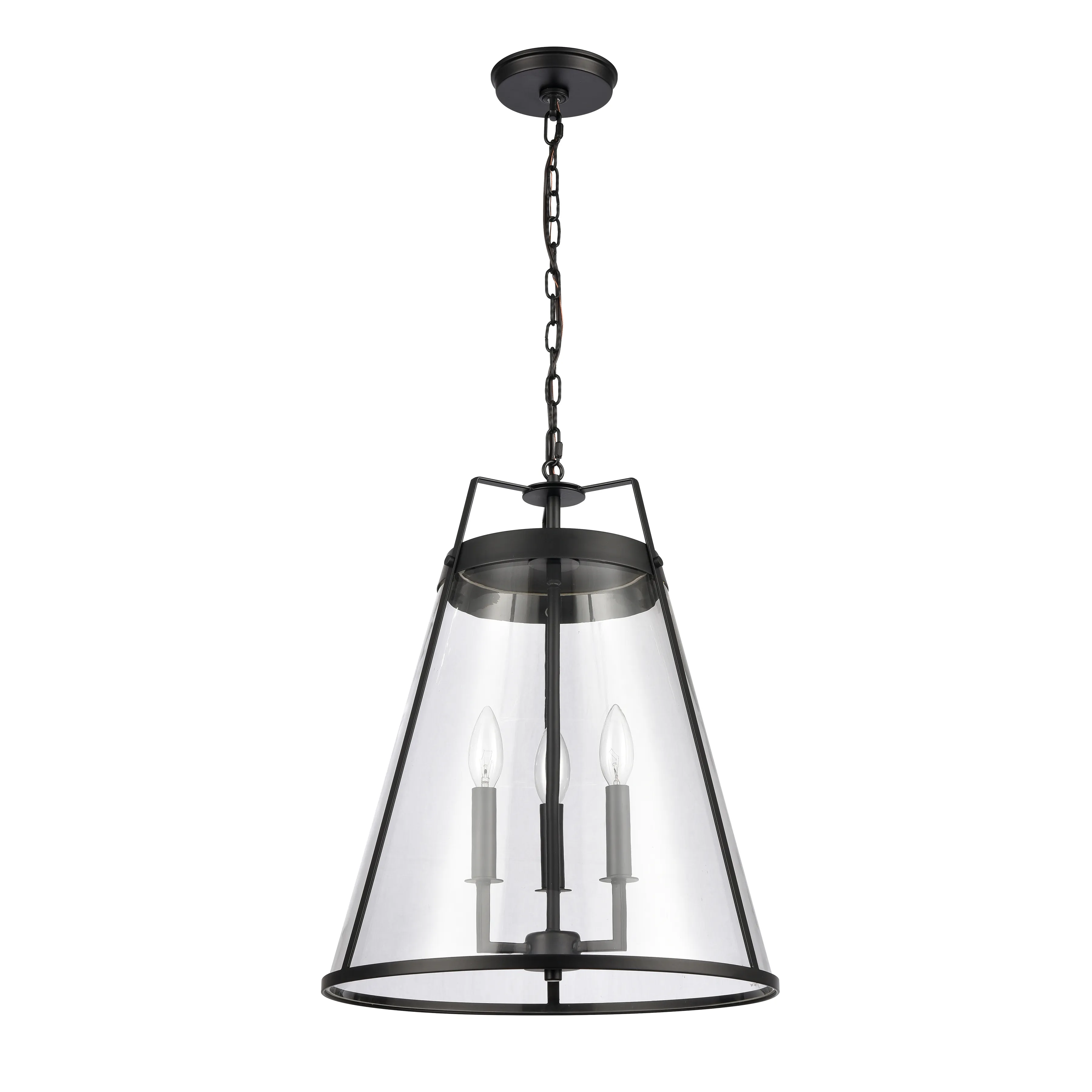 Judy 16'' Wide Black 3-Light Pendant