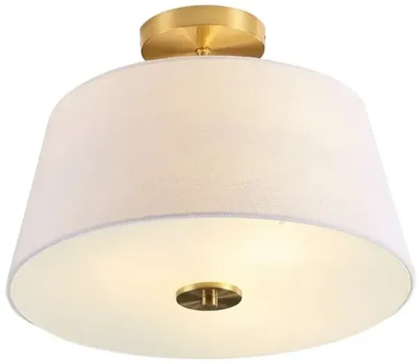 Isabella 3-Light Modern Midcentury Iron LED Semi Flush Mount