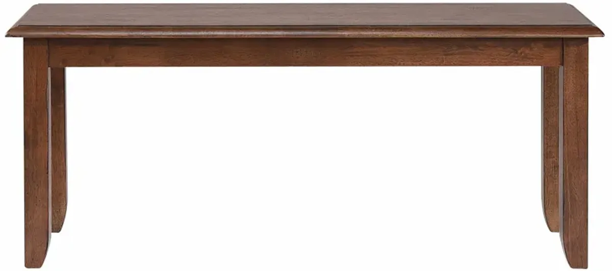 Simply Brook Amish Brown Dining Bench 18 in. X 42 in. X 14 in.