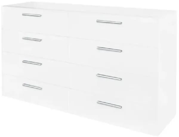 Wide 8-Drawer Double Dresser, Versatile Storage Cabinet for Home & Bedroom