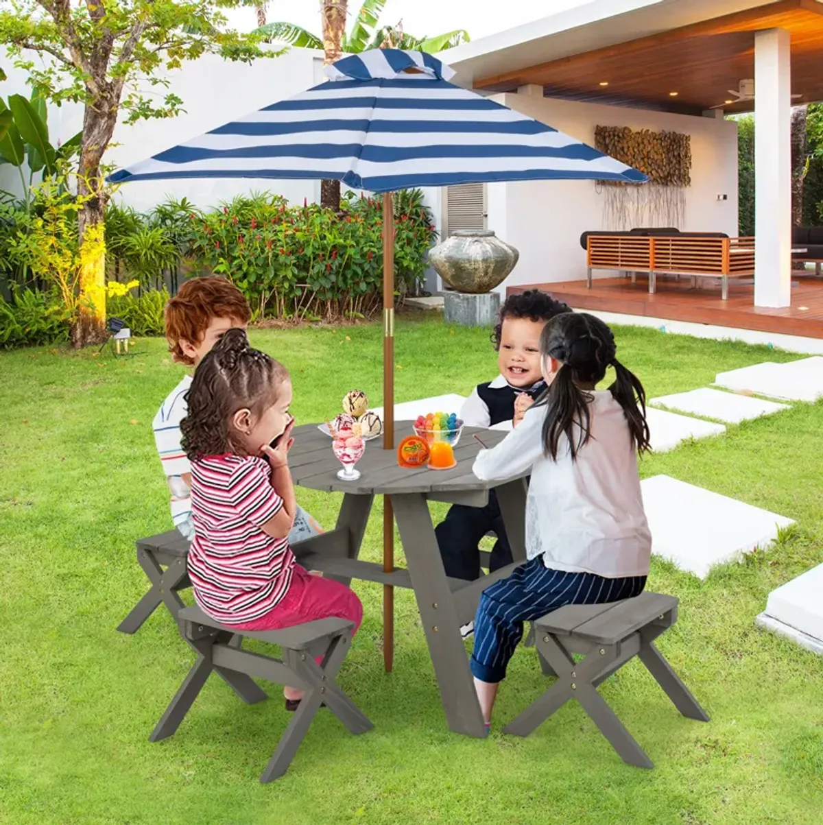 Kids Wooden Table Set – Child-Sized Furniture for Play, Study, and Activities