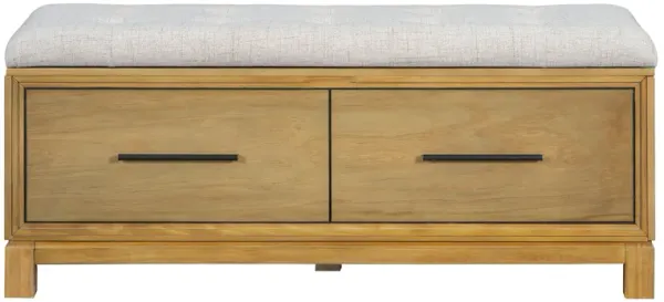 Clihome Shoe Bench with Removable Cushion, Entryway Bench with Hidden Storage for Living Room, Entryway, and Hallways (Natural)