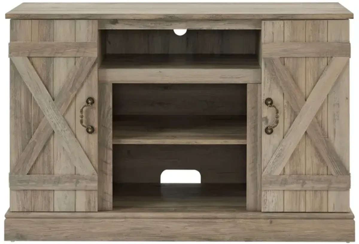 Farmhouse TV Stand with Open/Closed Storage, 47" Wide