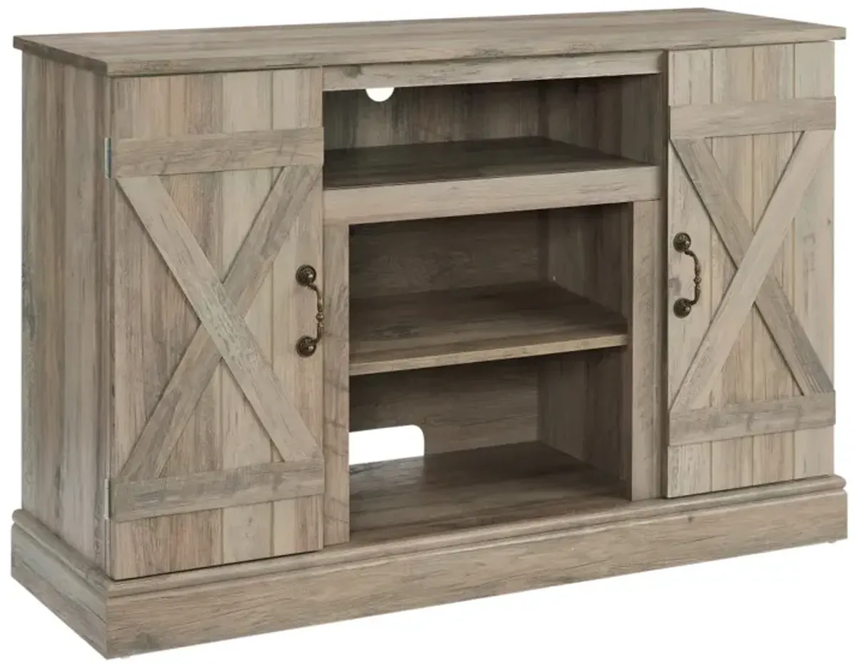 Farmhouse TV Stand with Open/Closed Storage, 47" Wide