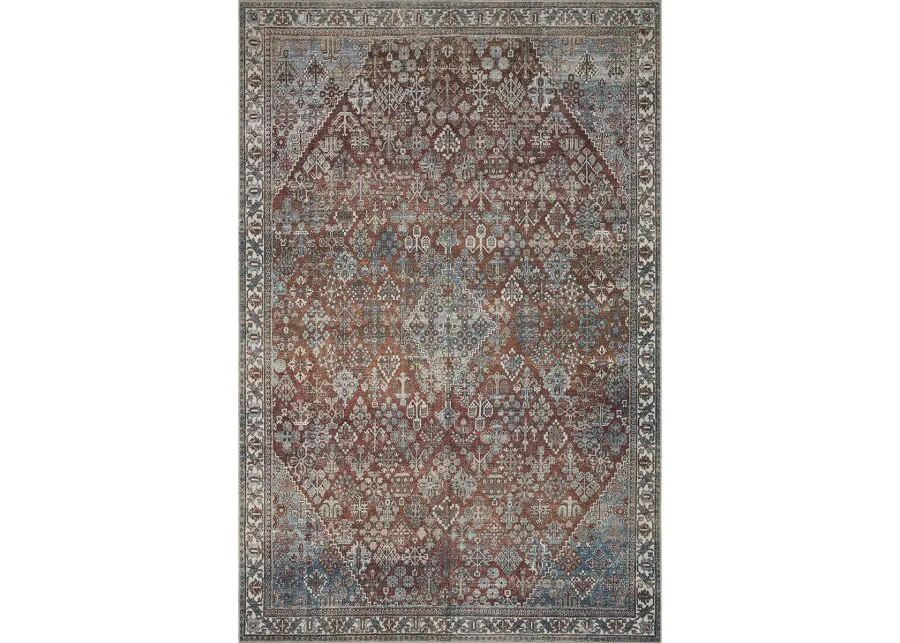 Lenna LEA04 Brick/Sky 8'6" x 11'6" Rug