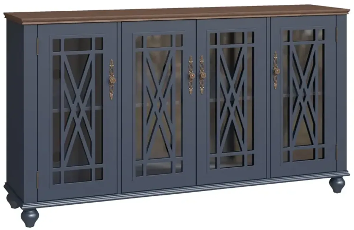 FESTIVO 63" Antique-Inspired Kitchen Buffet Sideboard Cabinet