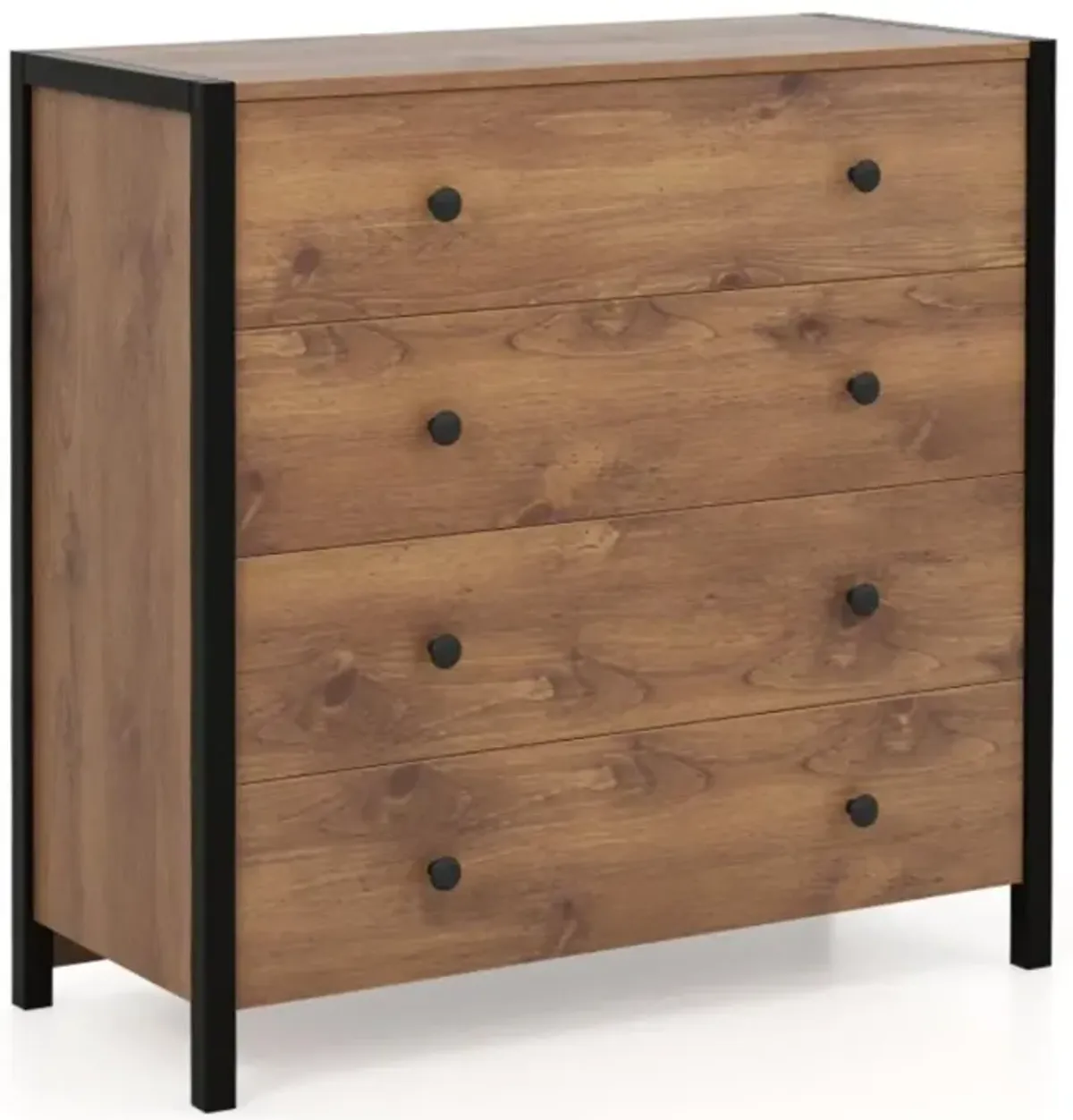 Hivvago 4-Drawer Dresser Modern Wooden Chest of Drawers for Bedroom Living Room