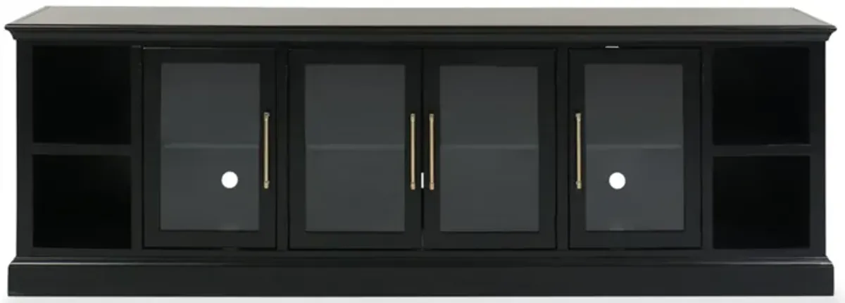 Byron 98" Console with 4 Doors, Black