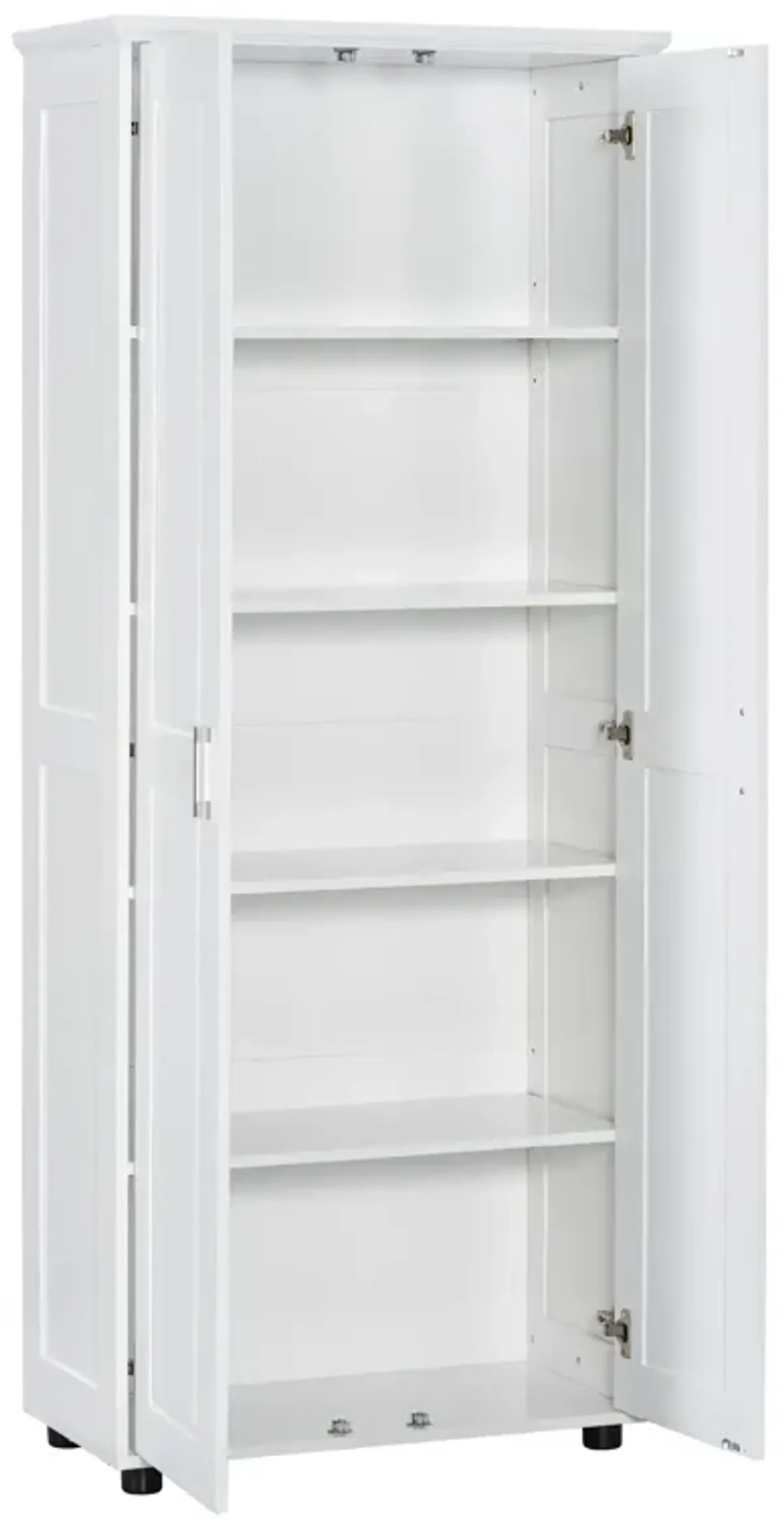 White Storage Cabinet with Two Doors for Bathroom