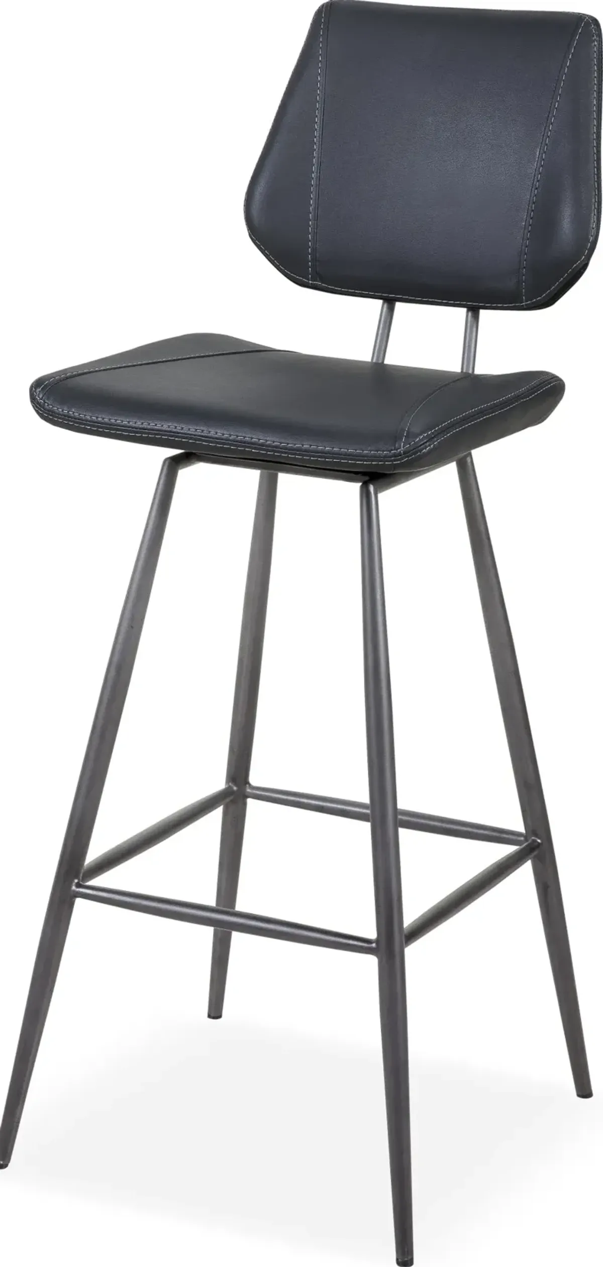 Vinson Modern Swivel Bar Stool in Cobalt - Set of 2