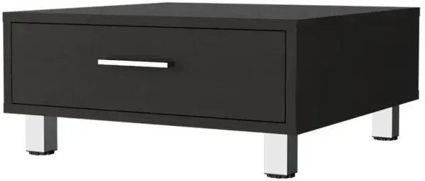 Hivvago 24 Inch Black Coffee Table With Drawer