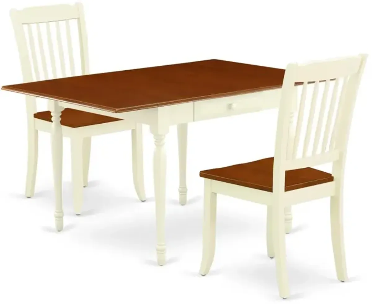 Dining Room Set Buttermilk & Cherry, MZDA3-WHI-W