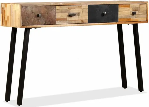 vidaXL Console Table Solid Reclaimed Teak 47.2"x11.8"x29.9"