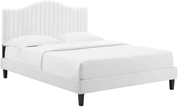Modway - Juniper Channel Tufted Performance Velvet Queen Platform Bed