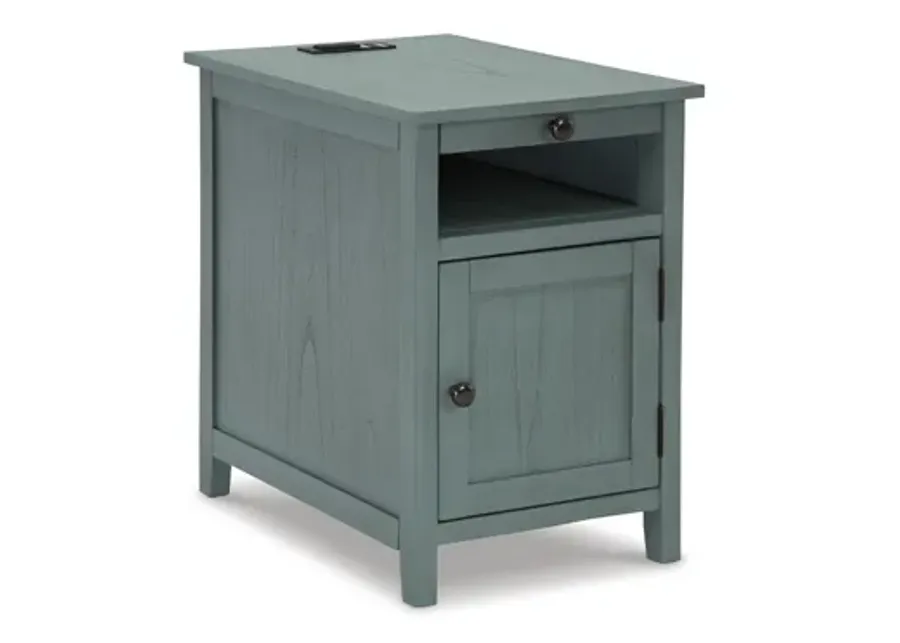 Treytown Teal Chair Side End Table