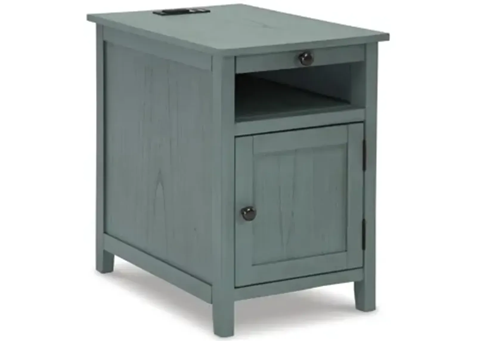 Treytown Teal Chair Side End Table