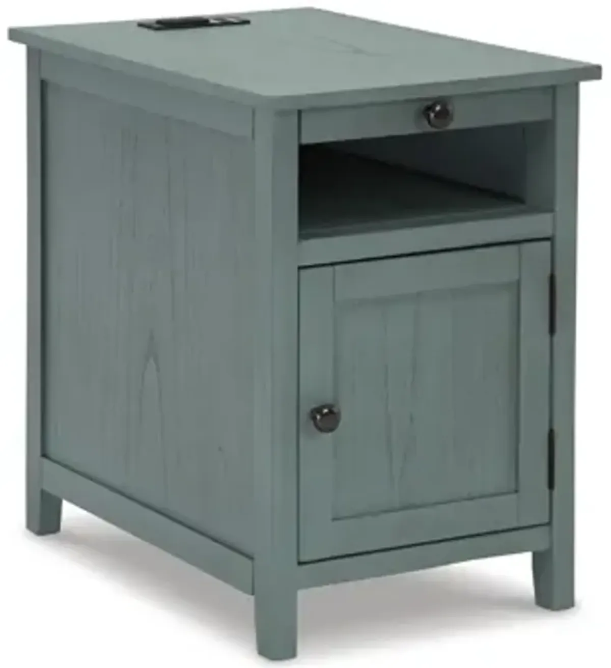 Treytown Teal Chair Side End Table