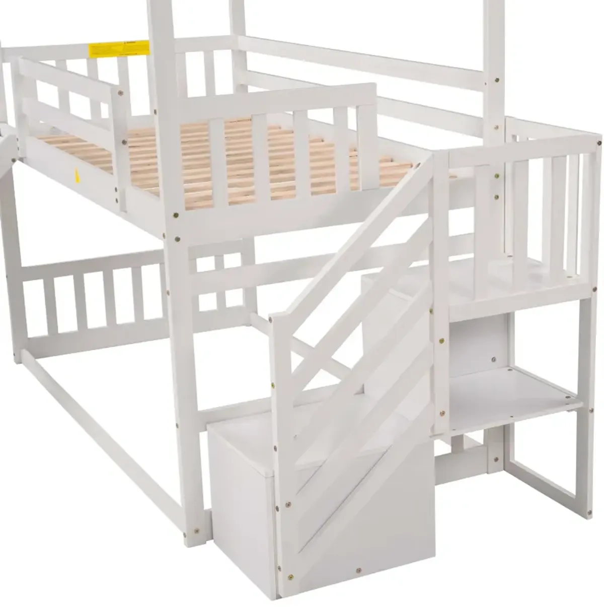 Merax House Bunk Bed with Slide