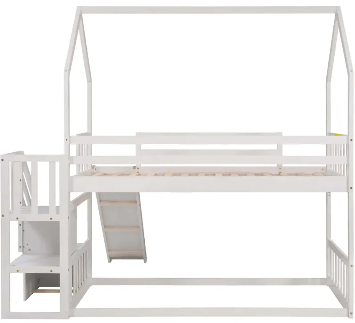 Merax House Bunk Bed with Slide