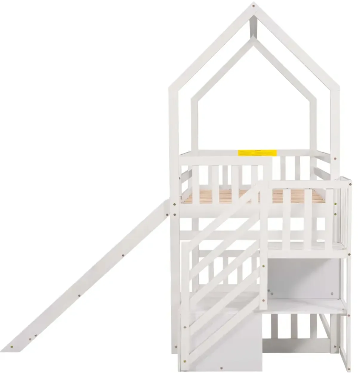 Merax House Bunk Bed with Slide