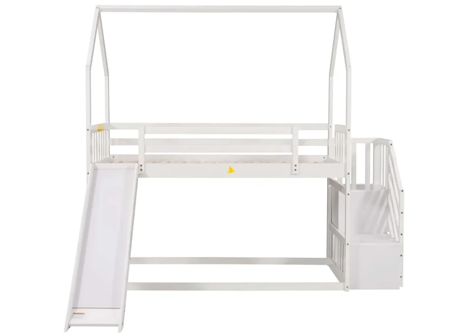 Merax House Bunk Bed with Slide