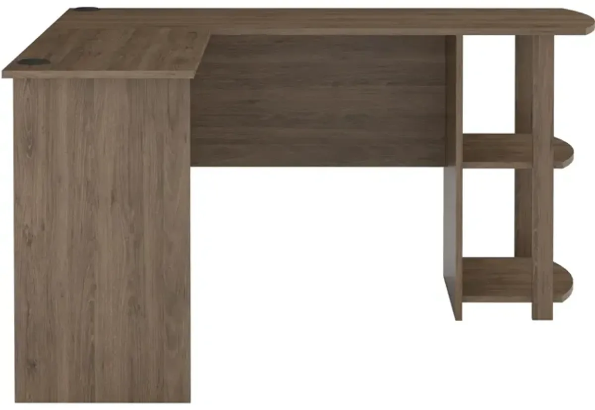 Dakota L Desk with Bookshelves