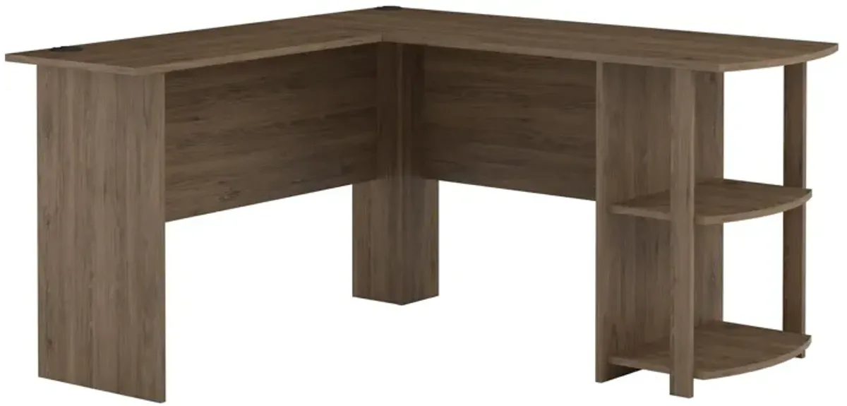 Dakota L Desk with Bookshelves