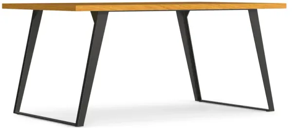 Lowry 66 inch x 40 inch Rectangle Modern Industrial Dining Table in Oak Veneer