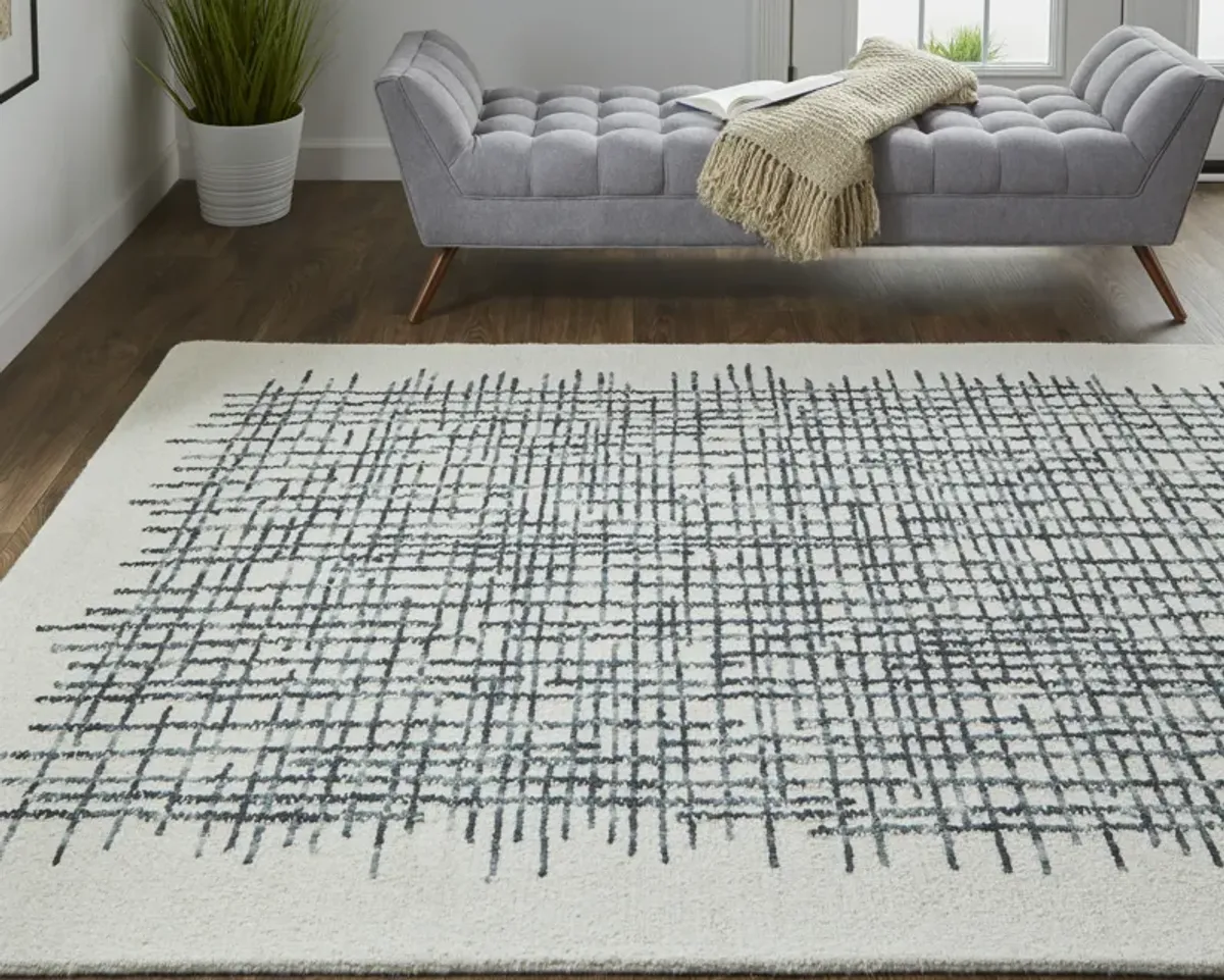 Maddox 8630F Ivory/Gray/Black 2' x 3' Rug