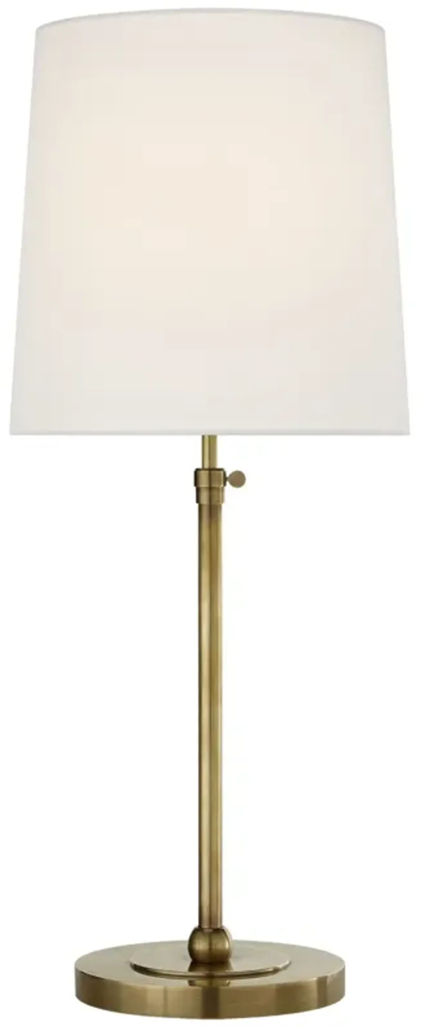 Bryant Large Table Lamp in Hand-Rubbed Antique Brass with Linen Shade