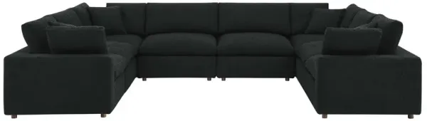 Commix Down Filled Overstuffed Boucle Fabric 8-Piece Sectional Sofa