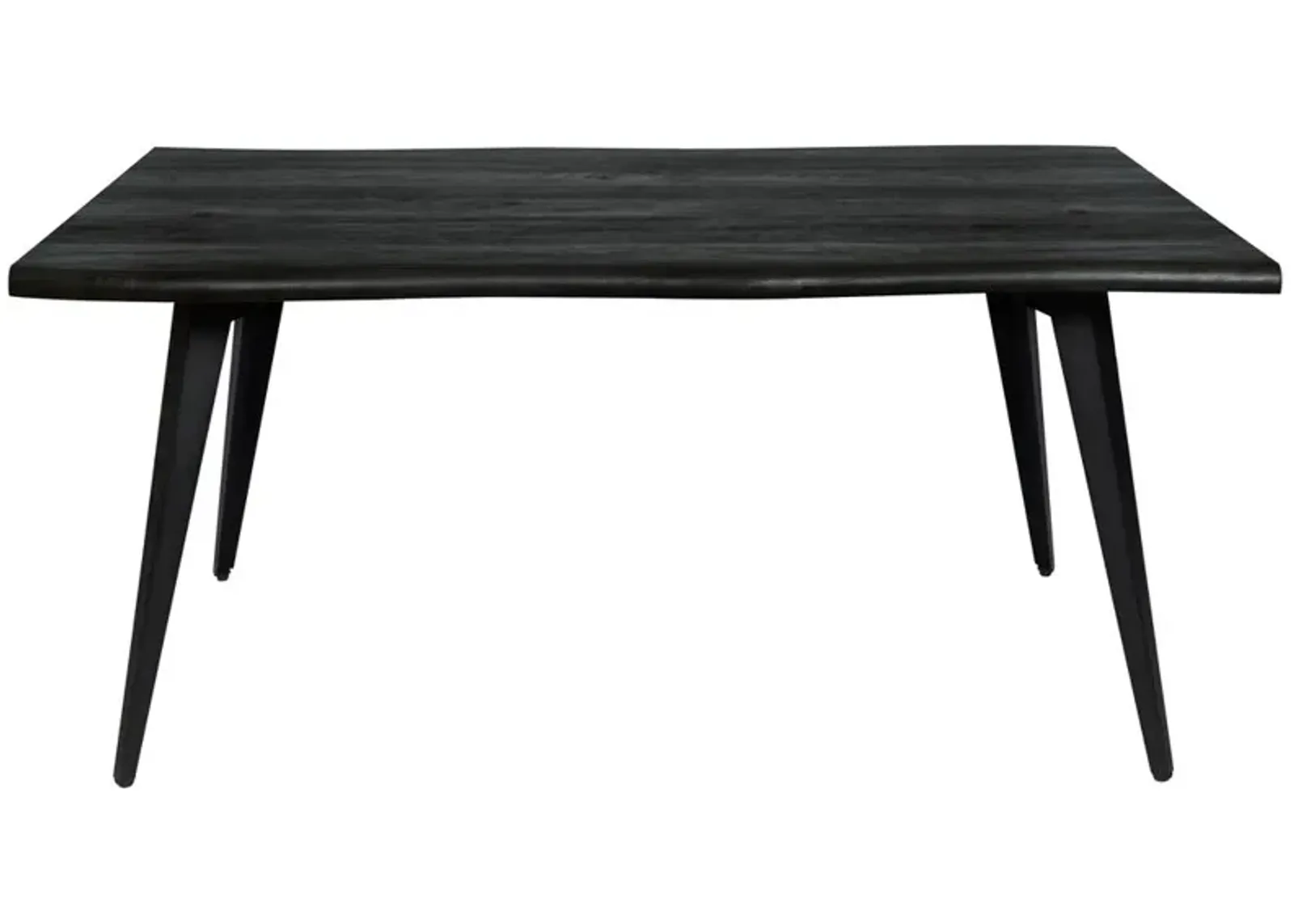 LeisureMod Ravenna Modern Rectangular Wood 63 Dining Table With Metal Legs RTM63BL