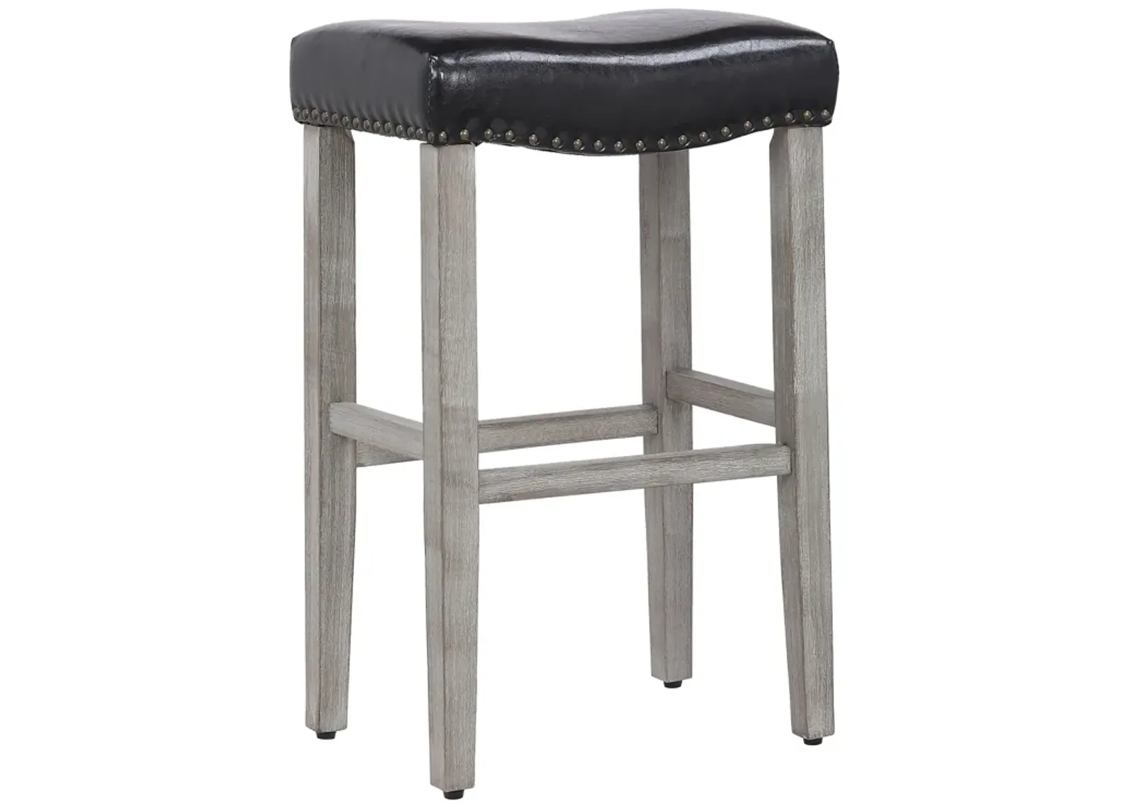 WestinTrends 29" Upholstered Backless Saddle Seat Bar Stool