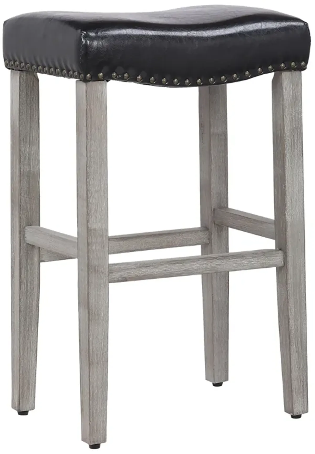 WestinTrends 29" Upholstered Backless Saddle Seat Bar Stool