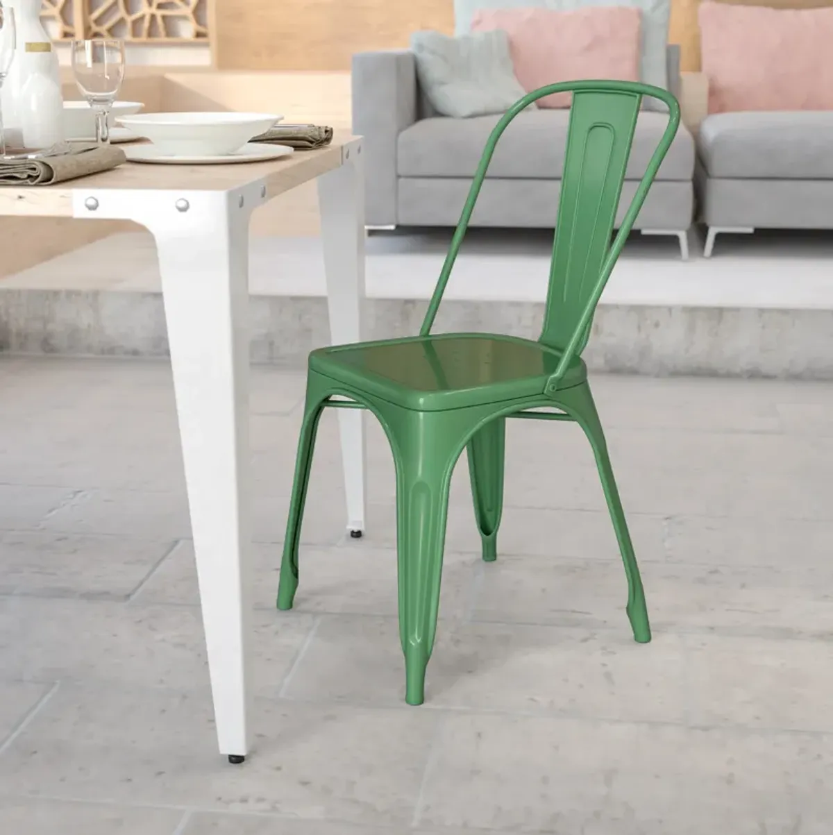 Metal Colorful Restaurant Chairs