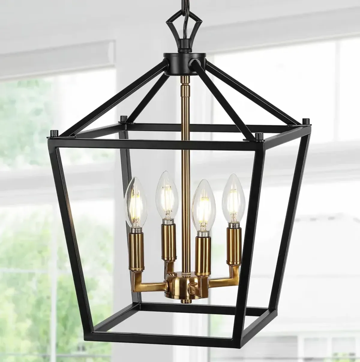 PagodaBulb Lantern Metal LED Pendant