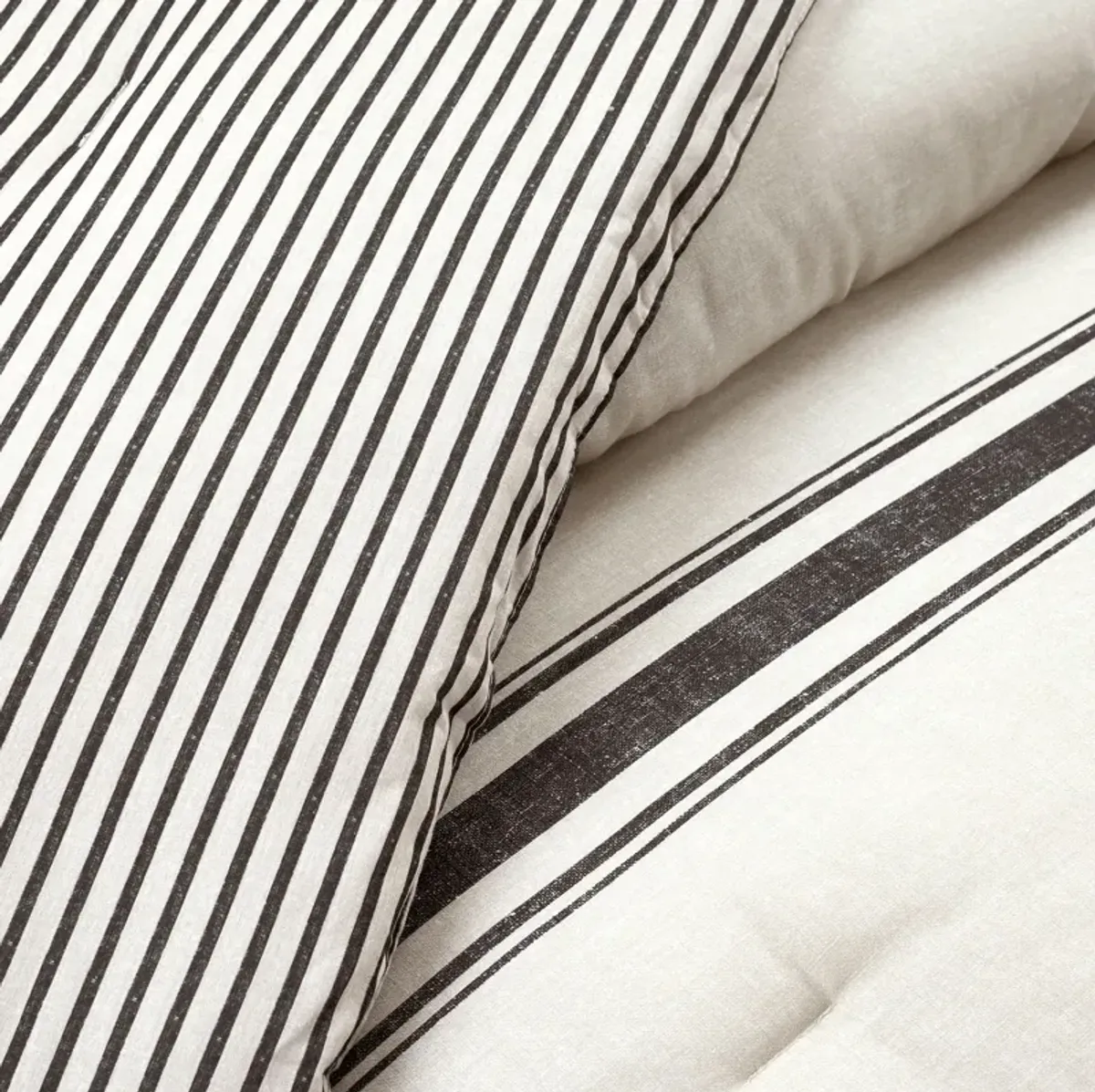 Farmhouse Stripe Reversible Cotton Comforter 2-Pc Set