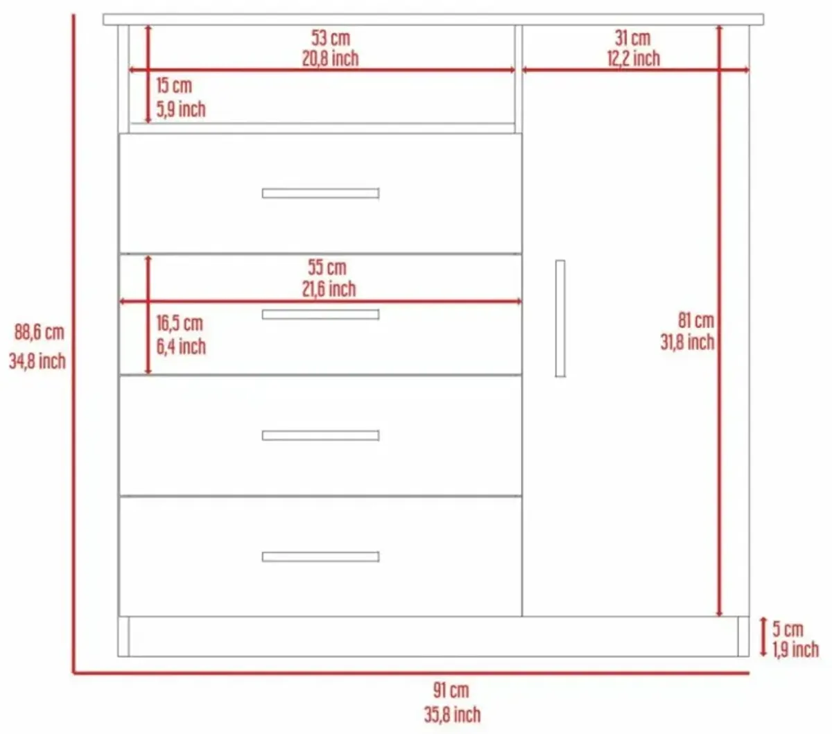 Montauk 5-Shelf Wall Mounted Shoe Cabinet With Mirror Door Black Wengue