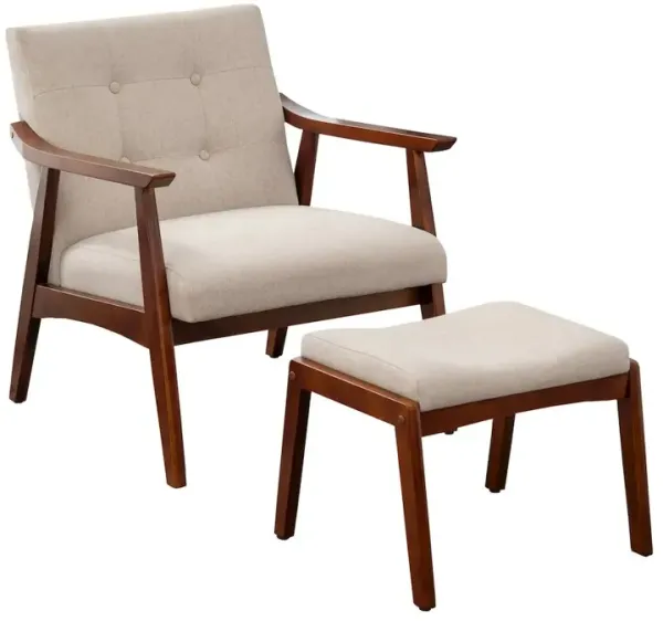 Convenience Concepts Take a Seat Natalie Accent Chair and Ottoman Set