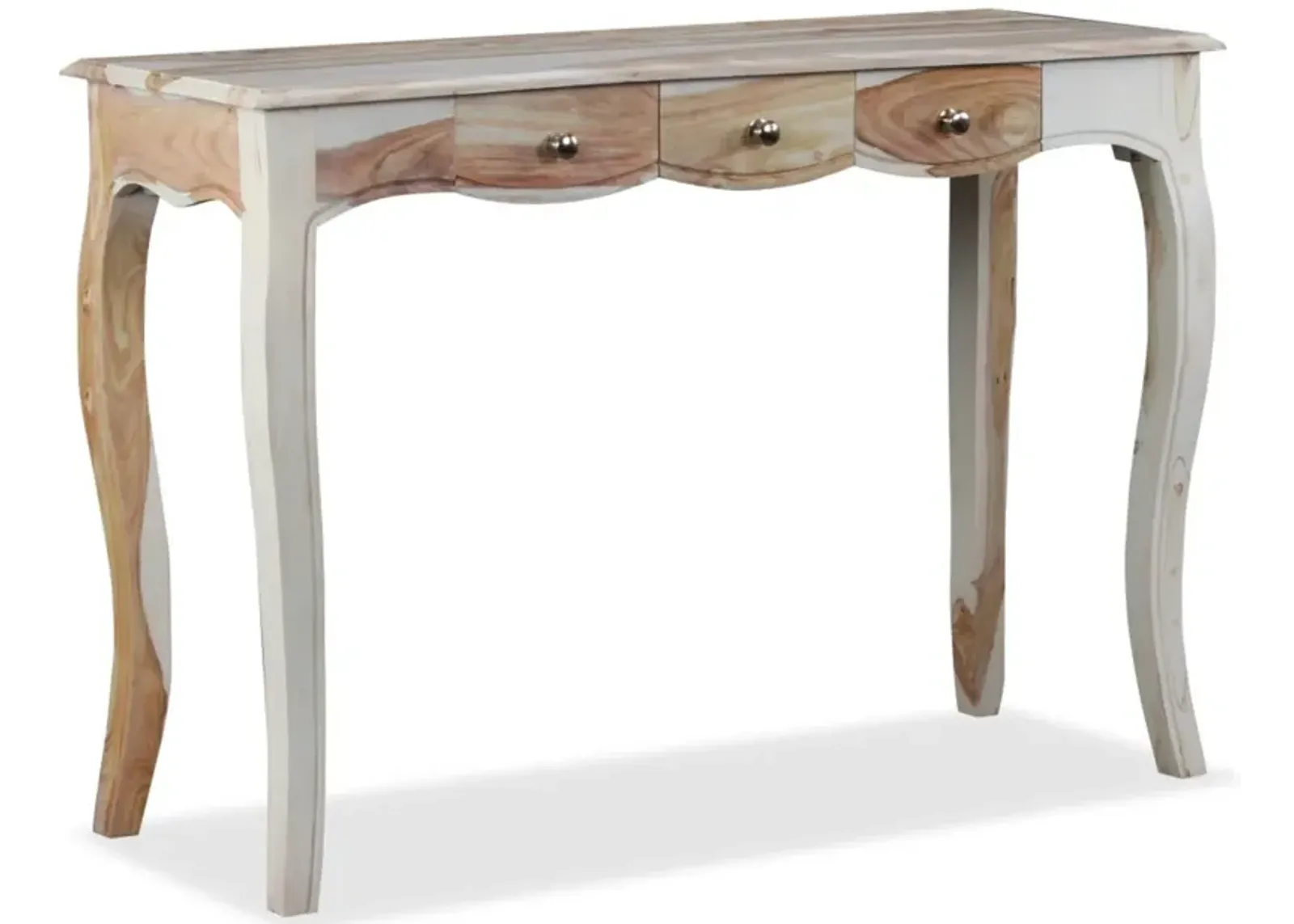 vidaXL Console Table with 3 Drawers Solid Sheesham Wood 43.3"x15.7"x30"