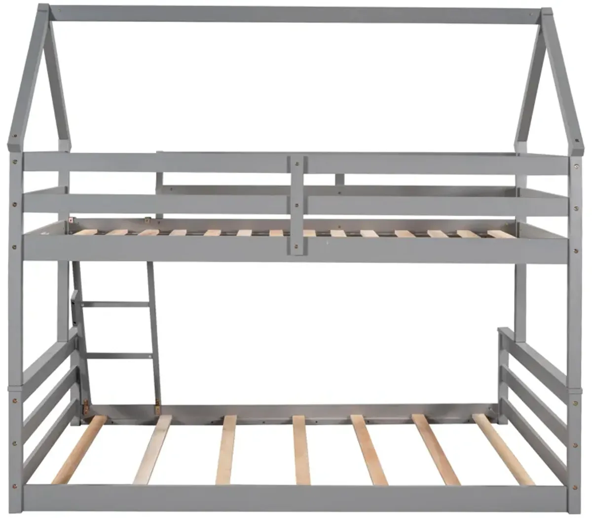 Merax House Bunk Bed with Built-in Ladder