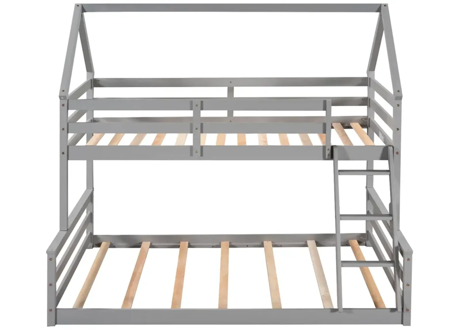 Merax House Bunk Bed with Built-in Ladder