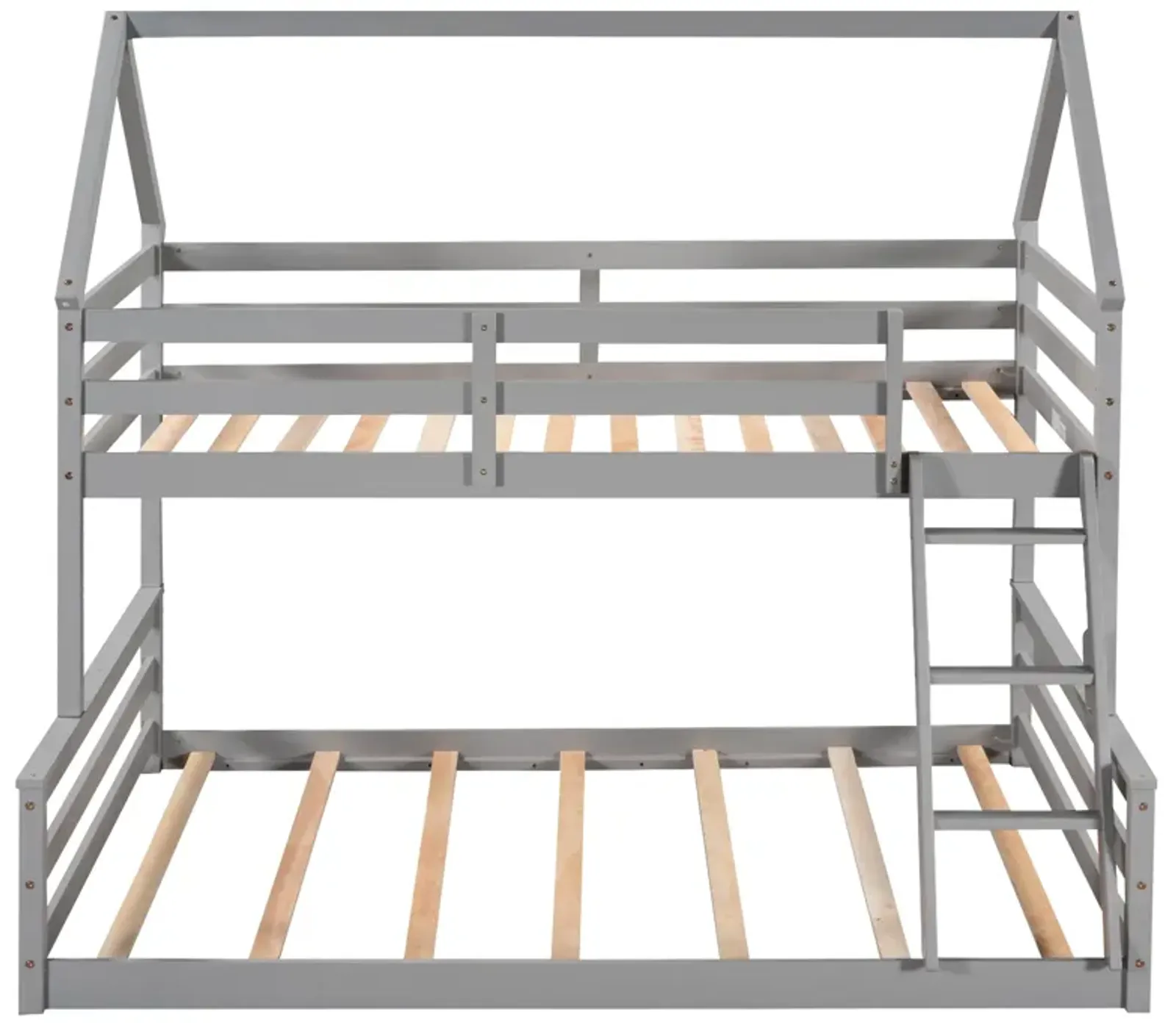 Merax House Bunk Bed with Built-in Ladder