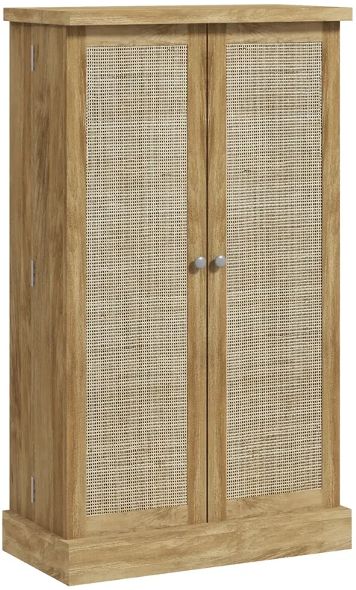 41" Rattan Kitchen Pantry Storage Cabinet with Spice Racks Natural