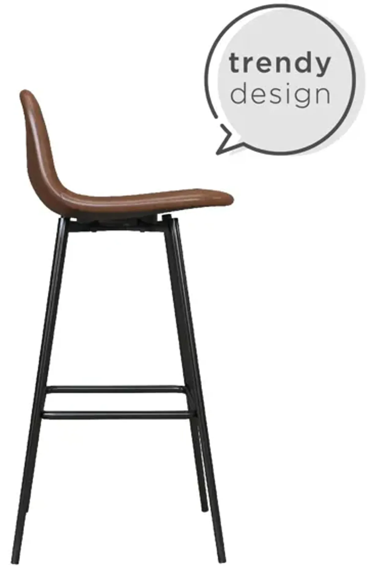 REALROOMS Brandon Upholstered Bar Stool