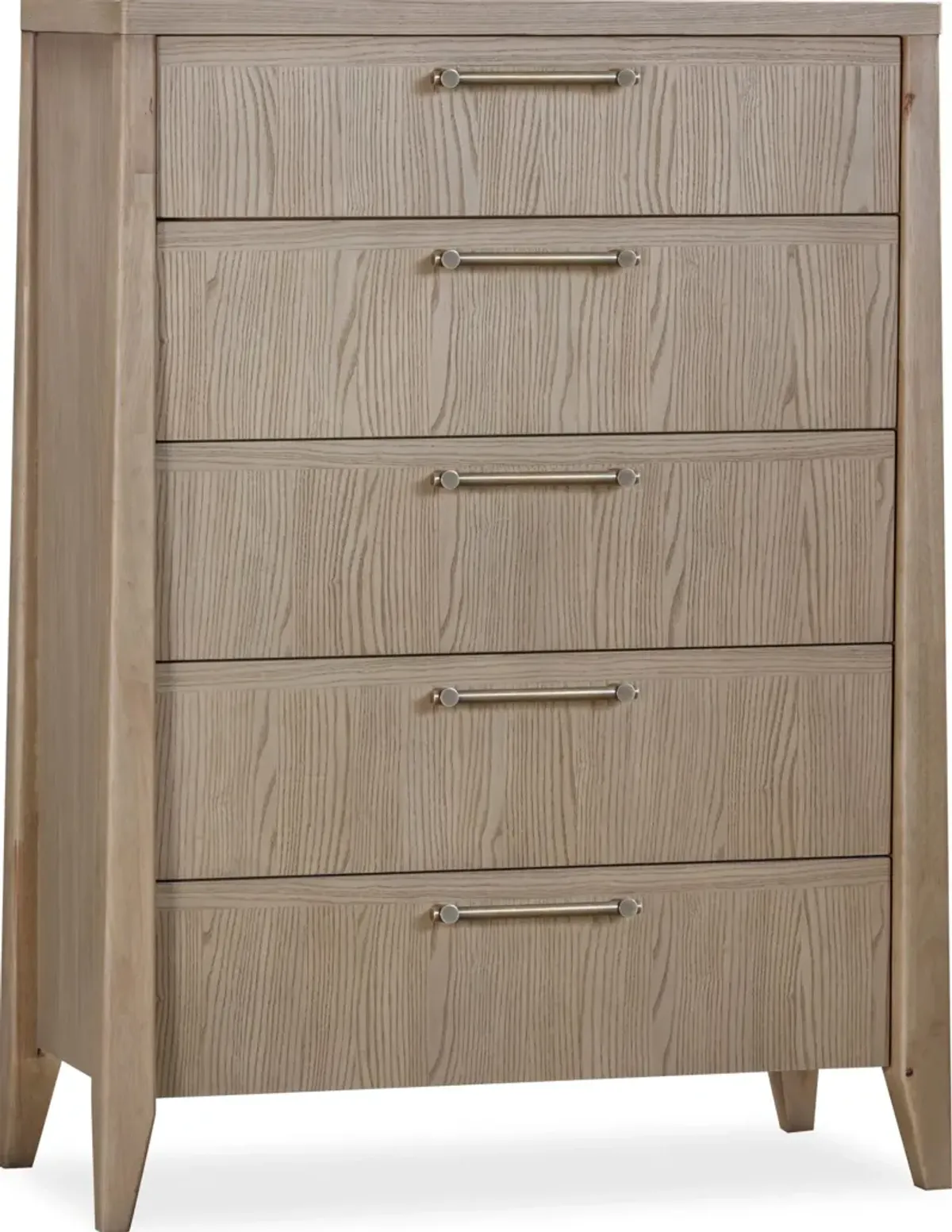 Sumire Five Drawer Ash Wood Chest in Ginger