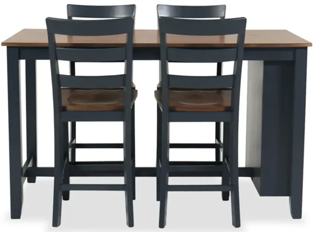 Gesthaven Counter Height Dining Table and 4 Barstools